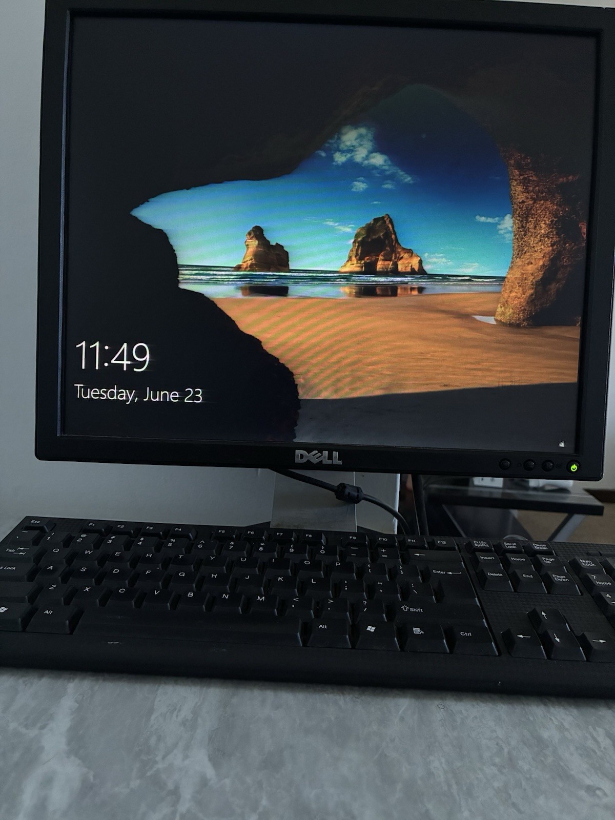 Dell Computer Setup Monitor, Tower, Mouse, Keyboard