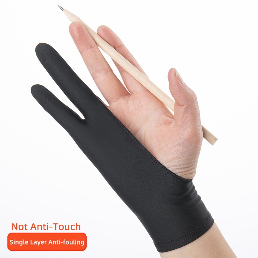 2 Finger Artist Glove Drawing Tablet iPad Touch Screen Anti Smudge