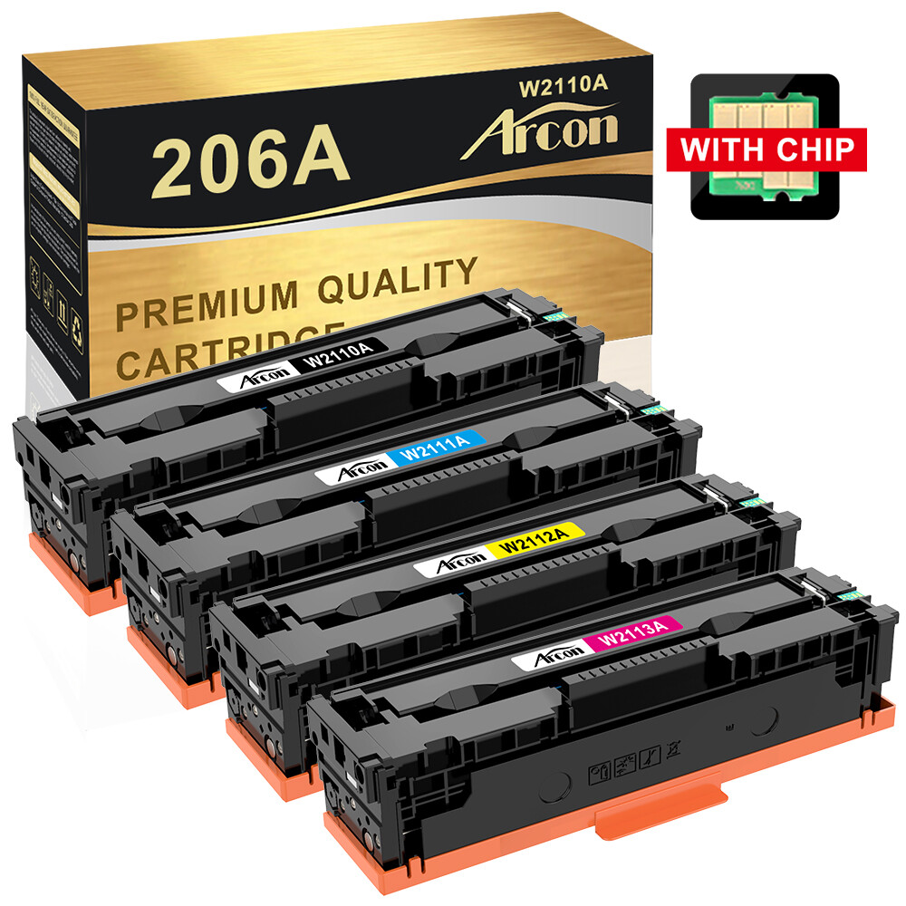 WITH CHIP W2110A For HP 206A Toner Color lot LaserJet Pro M283fdw M283cdw M282