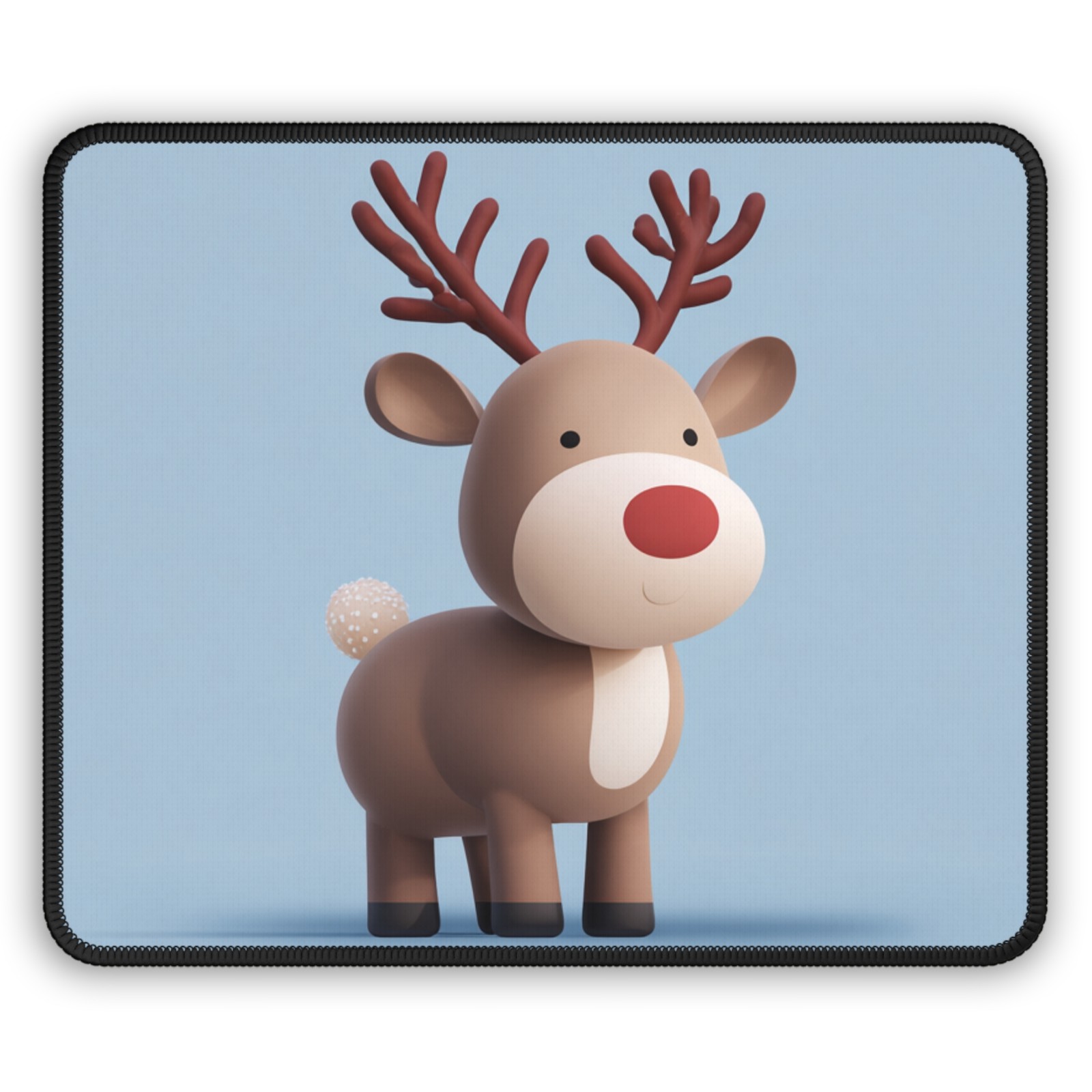 Cute Cartoon Reindeer Gaming Mouse Pad | Christmas Holiday Desk Mat