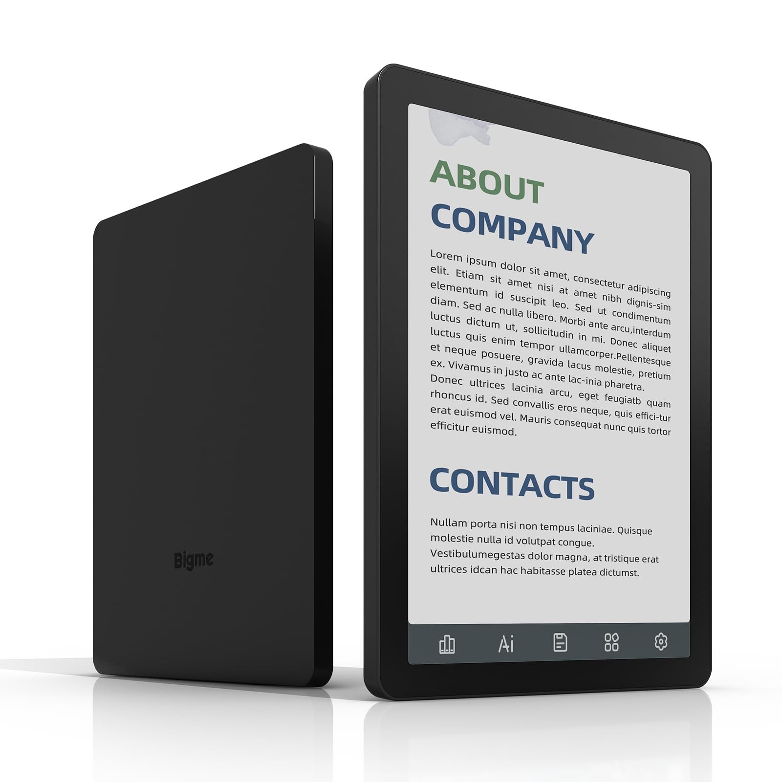 Bigme B6 Color Ebook Reader, 6 Inch E-Paper, 4GB+64GB Storage, Android 14, Black