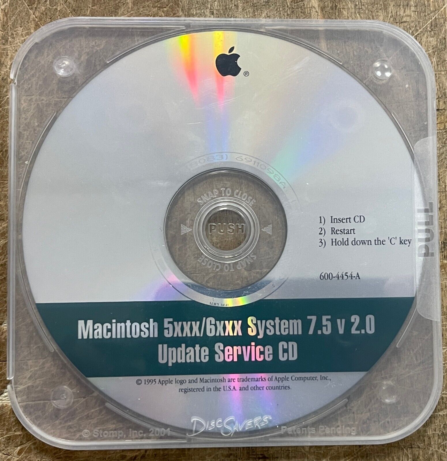 Apple Macintosh 5xxx/6xxx System 7.5 V 2.0 Update Service CD P/N: 600-4454-A