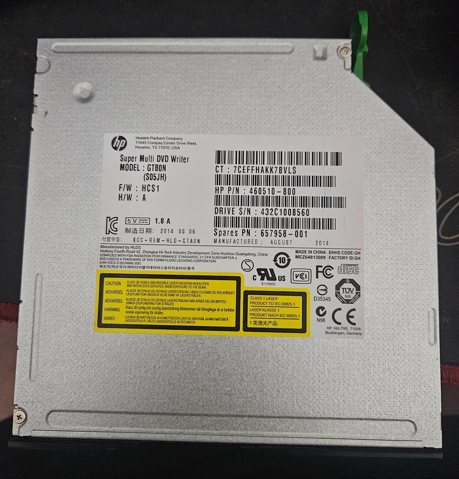 HP Super Multi DVD Writer - GTB0N (S05JH) - HP PN: 460510-800