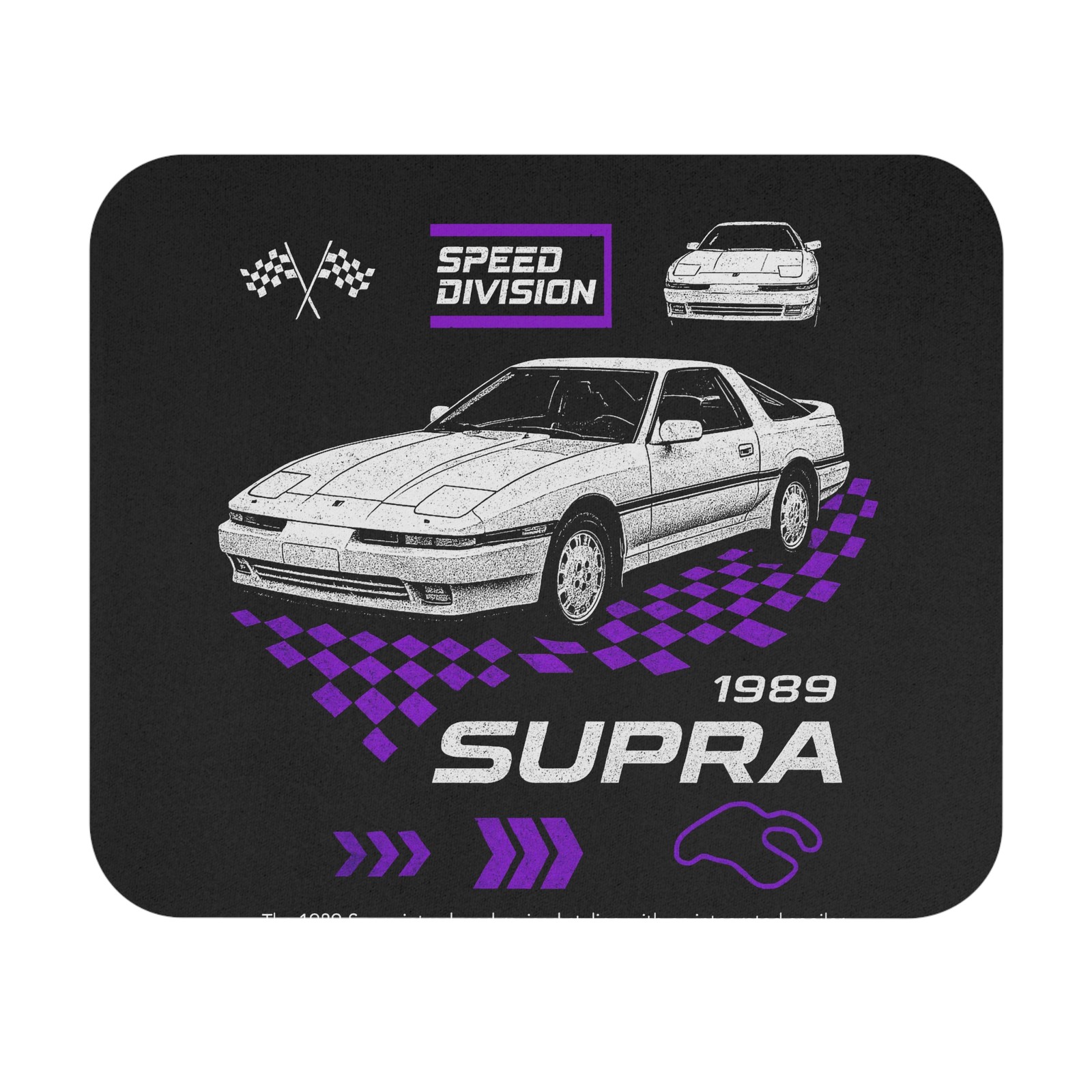1989 Supra Mouse Pad Retro JDM Turbo Sports Car Racing Desk Mat