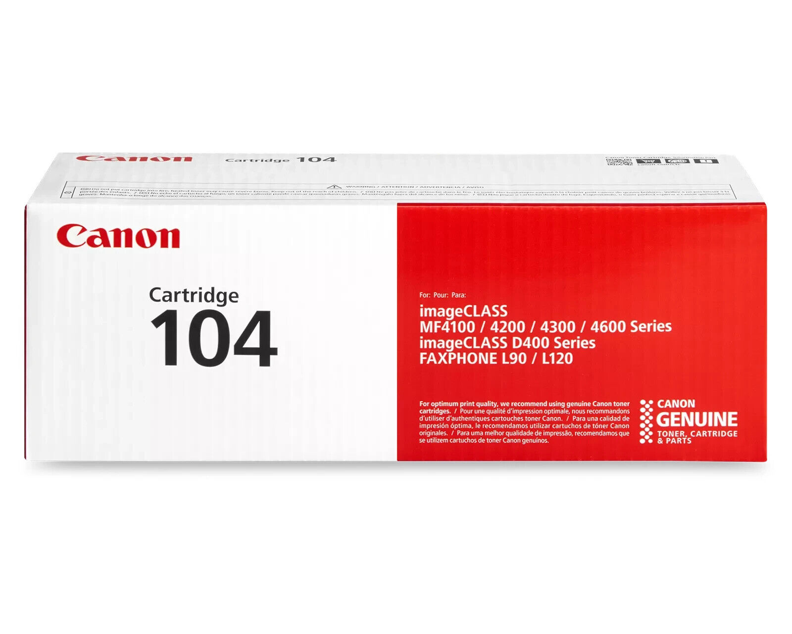 Canon Genuine 104 Black Toner Cartridge - 