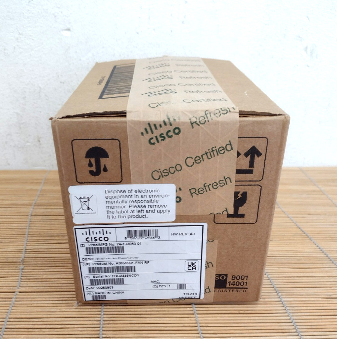 Cisco ASR-9901-FAN-RF ASR 9901 Fan Tray Refurbished by Cisco in Sealed Box