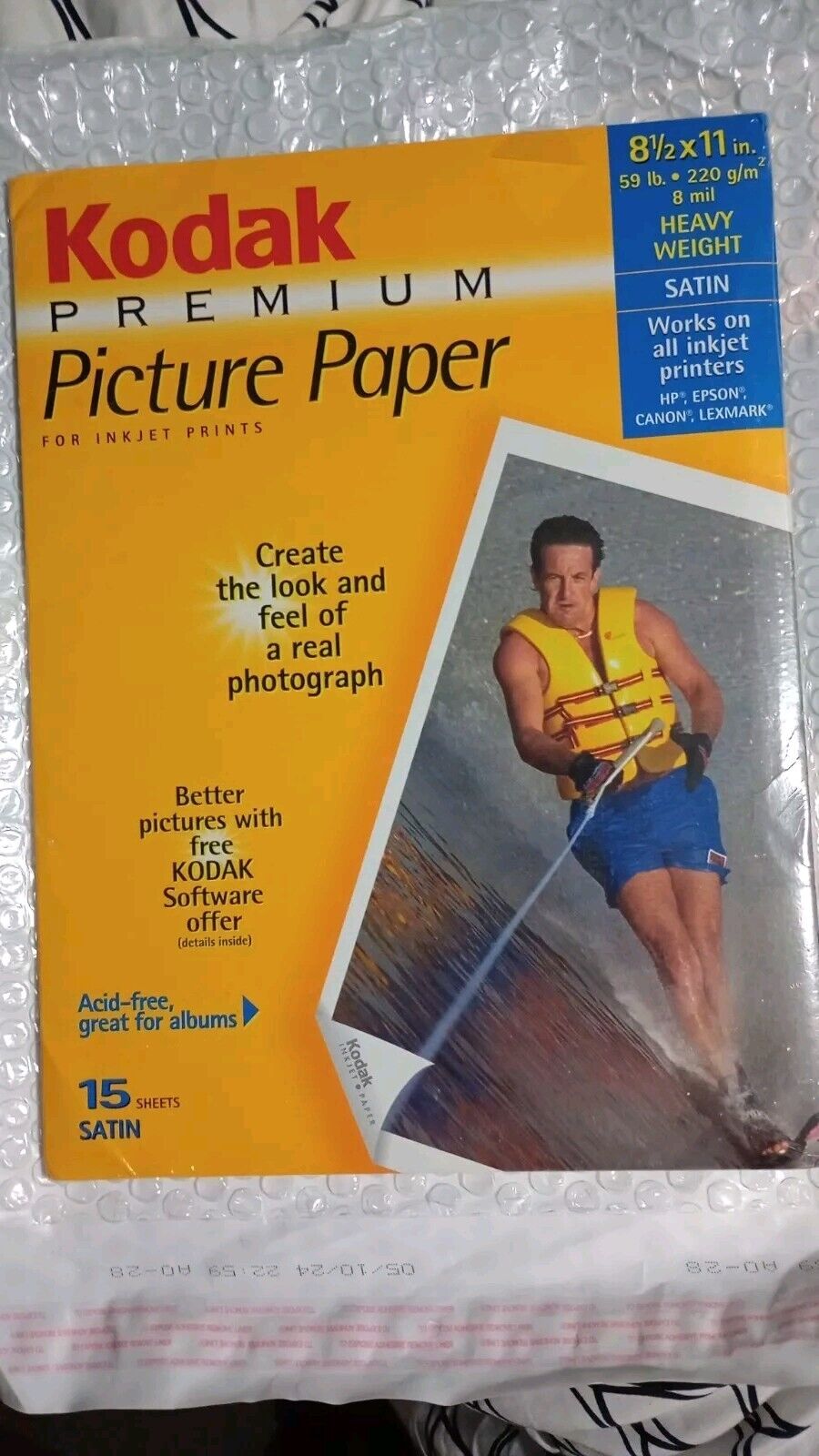 Kodak Premium Inkjet Picture Paper Heavy Weight Satin 8 1/2