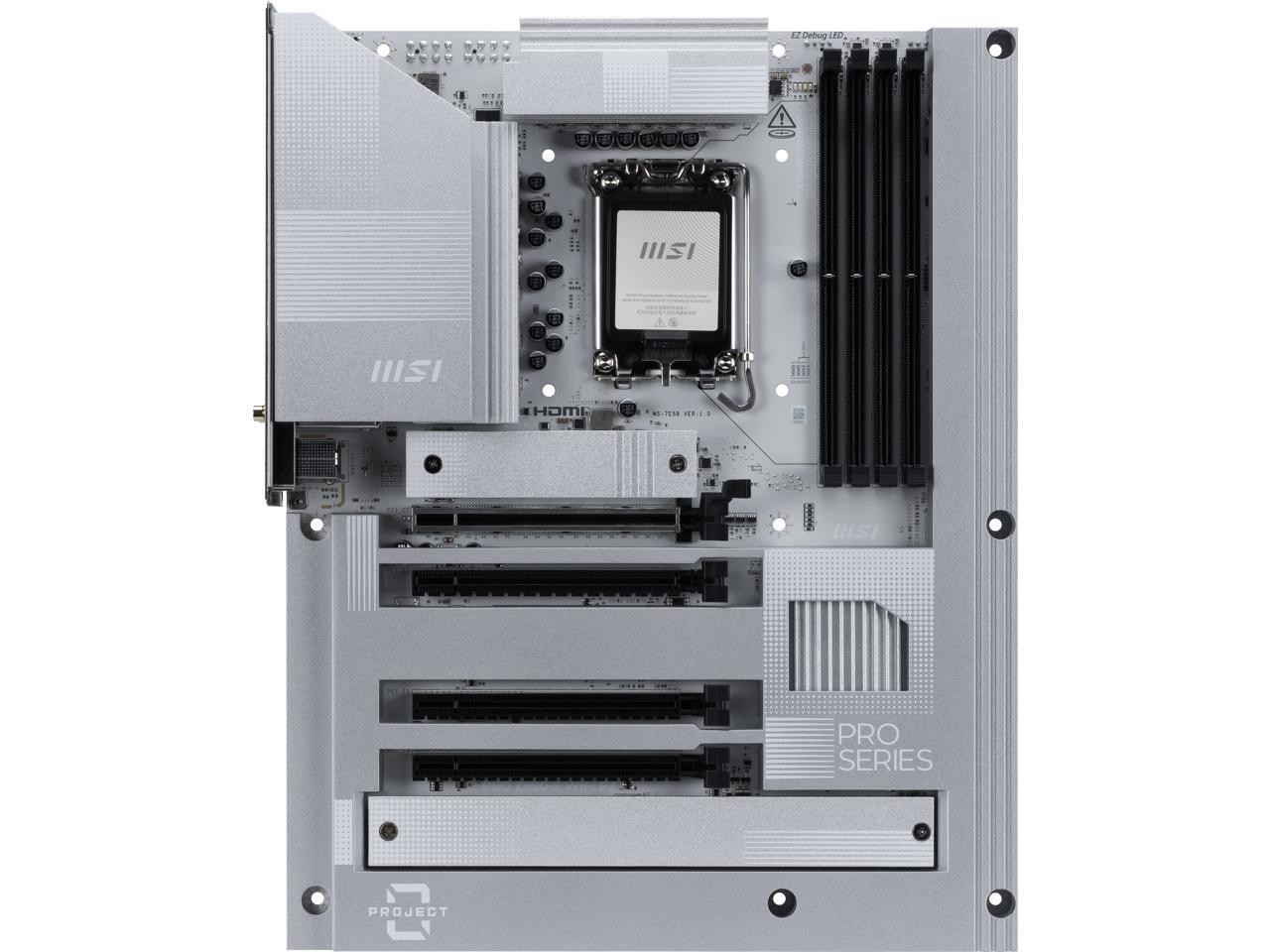 MSI PRO Z890-S WIFI PZ Motherboard, Back-connect ATX - Supports Intel Core Ultra