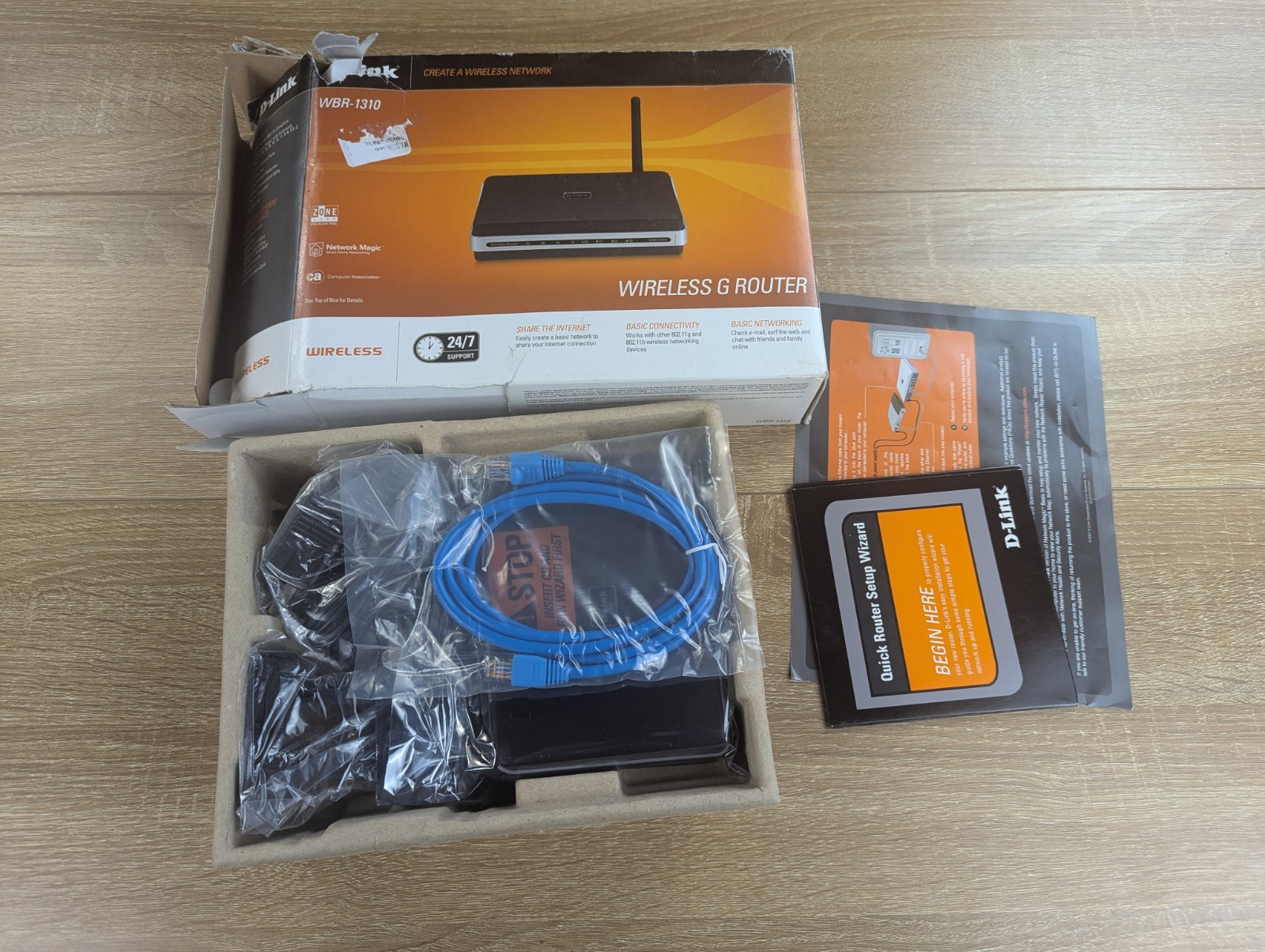 D-Link WBR-1310 54 Mbps 4-Port 10/100 Wireless G Router New In Plastic