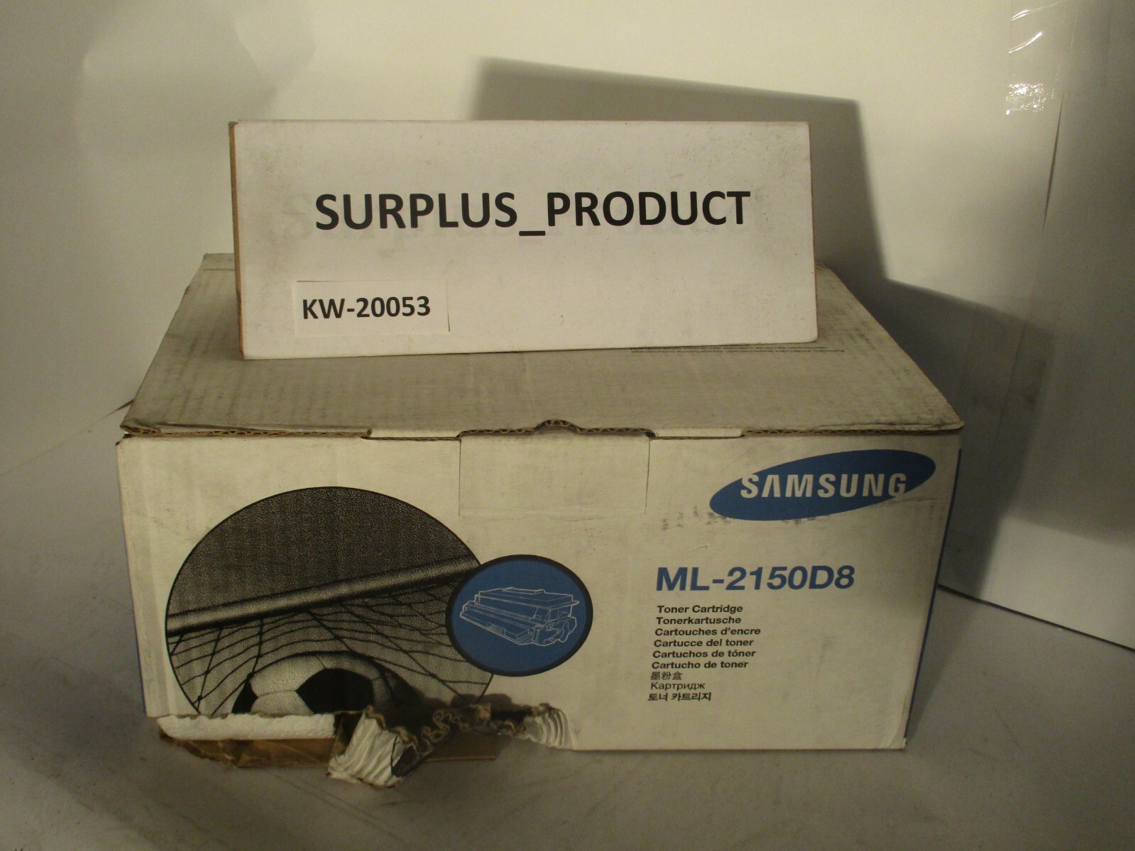 NEW GENUINE  SAMSUNG ML2150D8 -  BLACK TONER  **FACTORY SEALED BOX w/DAMAGE **