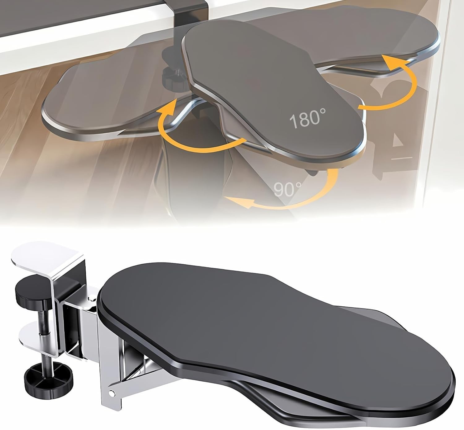 Computer Arm Rest Support Extender for Desk Adjustable Rotating Arm Wrist Res...