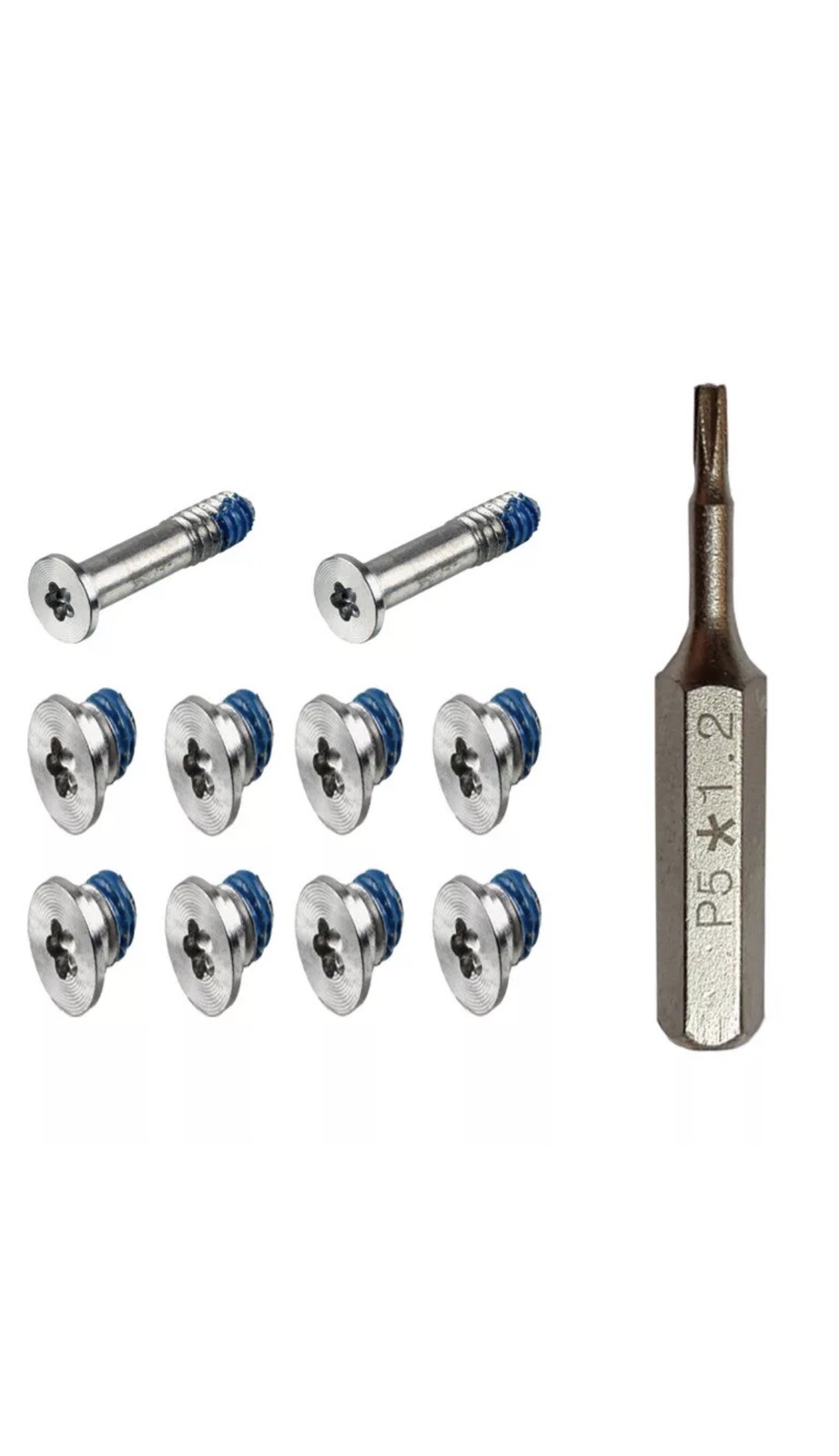 Bottom Screws Set for Macbook Air 13" A1369 A1466 + Pentalobe P5 Screwdriver Bit