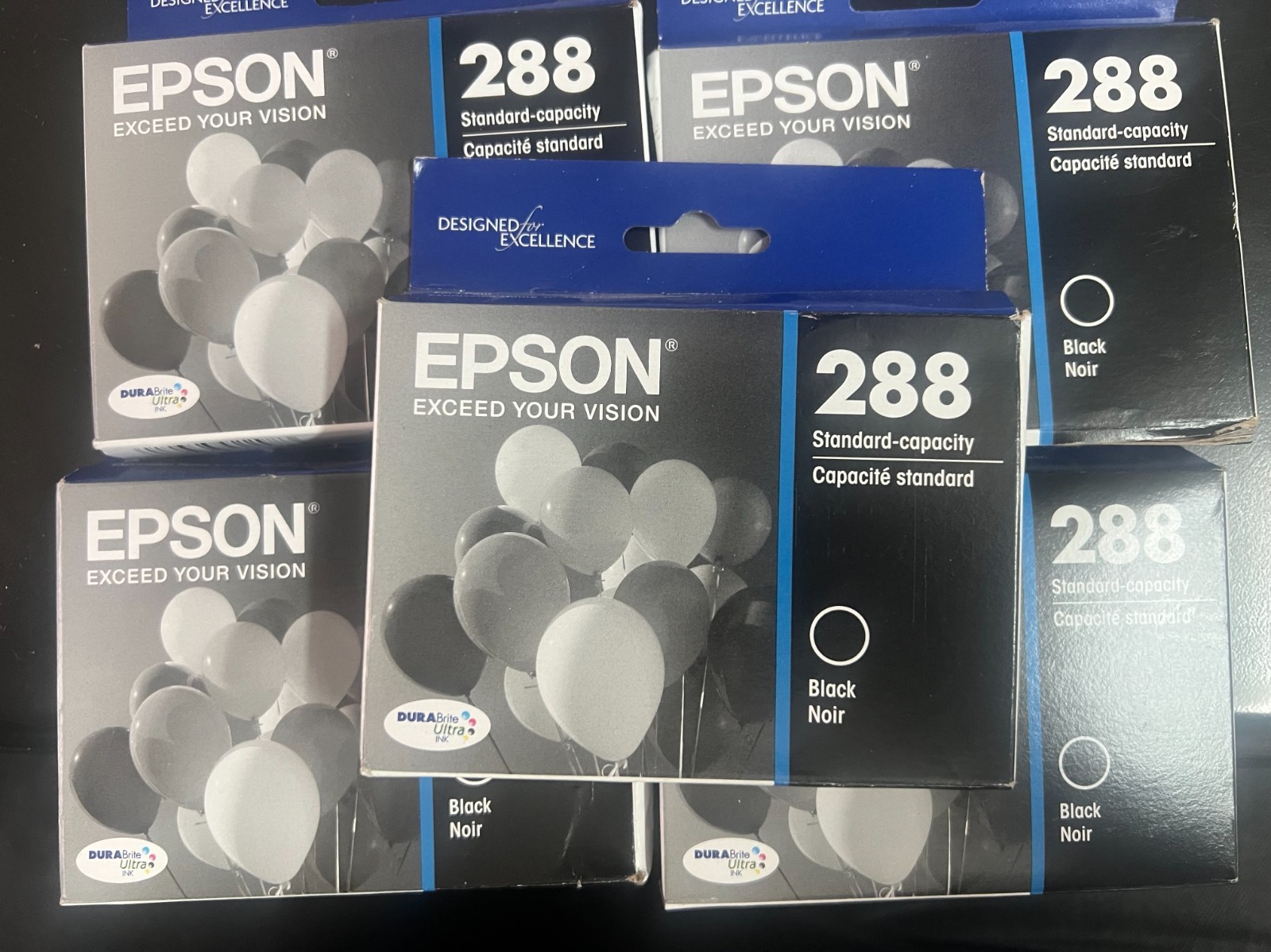 5 EPSON 288 INK BLACK T288 EXPRESSION XP-330 340 XP-430 2983/5