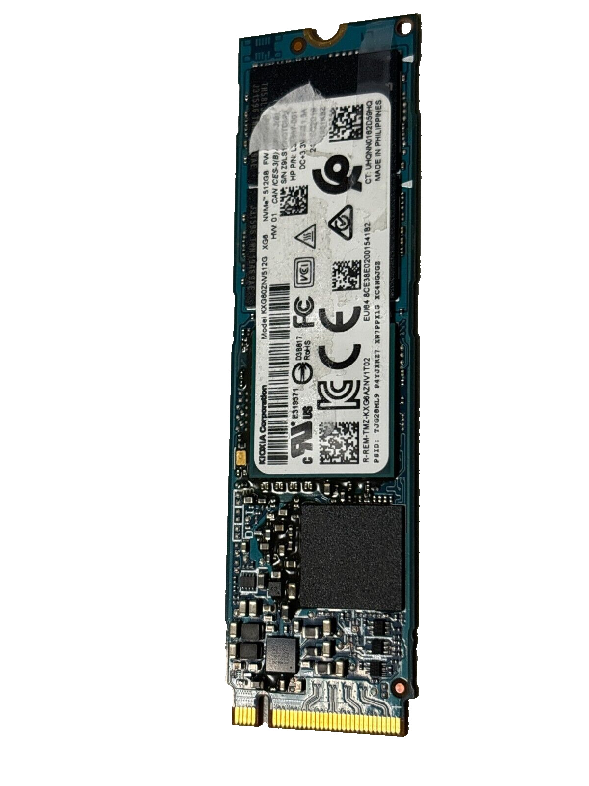 Kioxia KXG60ZNV512G XG6 NVMe 512GB M.2 2280 PCIe Gen3 x4 SED SSD