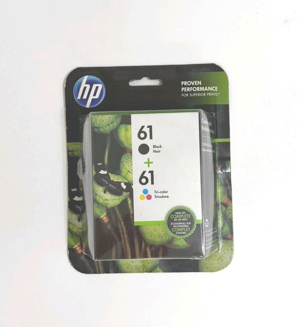 Genuine HP 61 Black & Color Ink Cartridges Combo Set CR259FN 2017