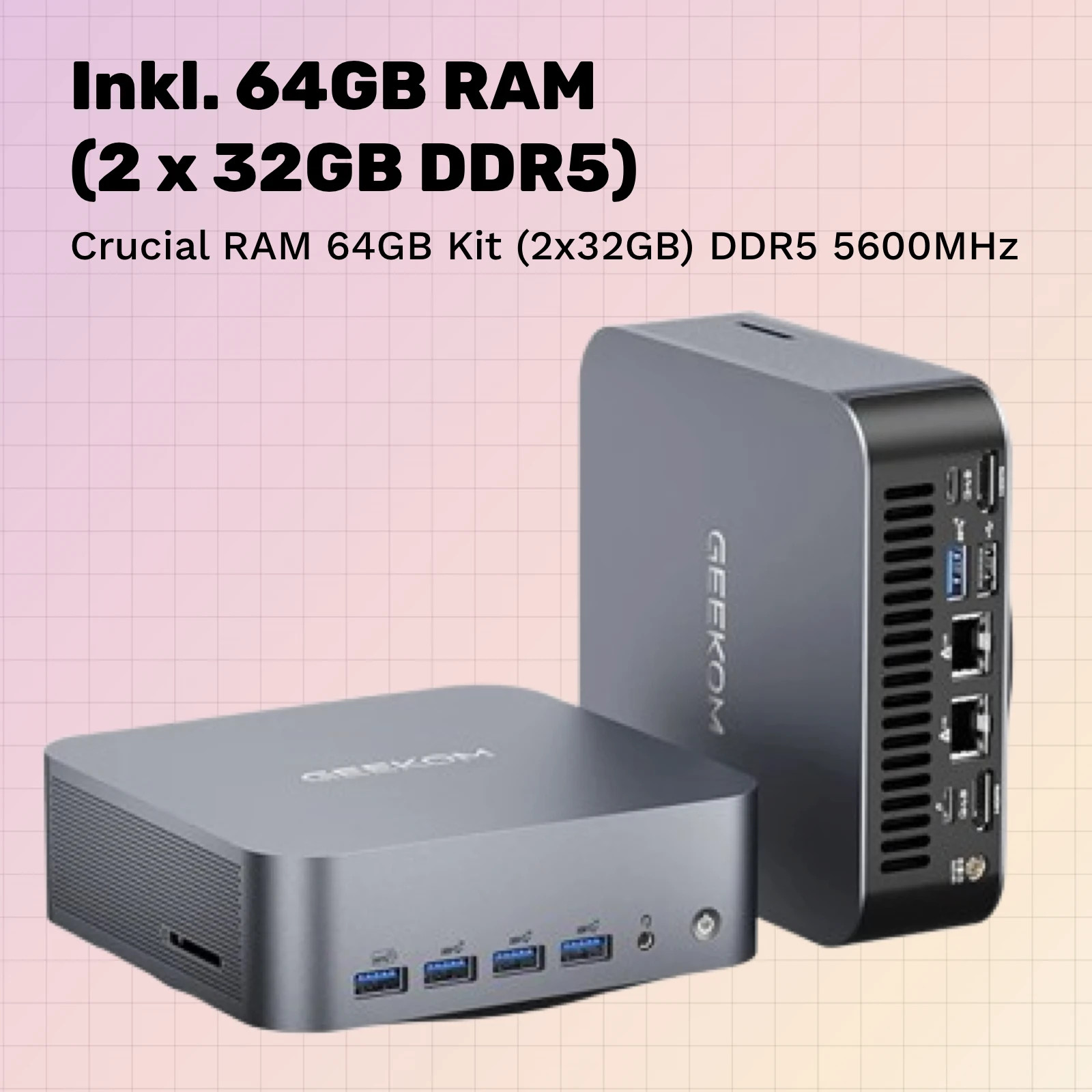 GEEKOM GT1 Mega AI Mini PC with Intel Core Ultra 9 185H 64GB DDR5 RAM