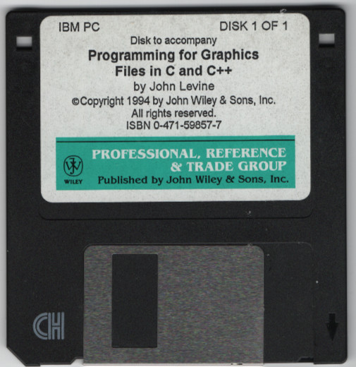 Disk for Programming for Graphics Files in C and C++ by John Levine 3.5" (1994)