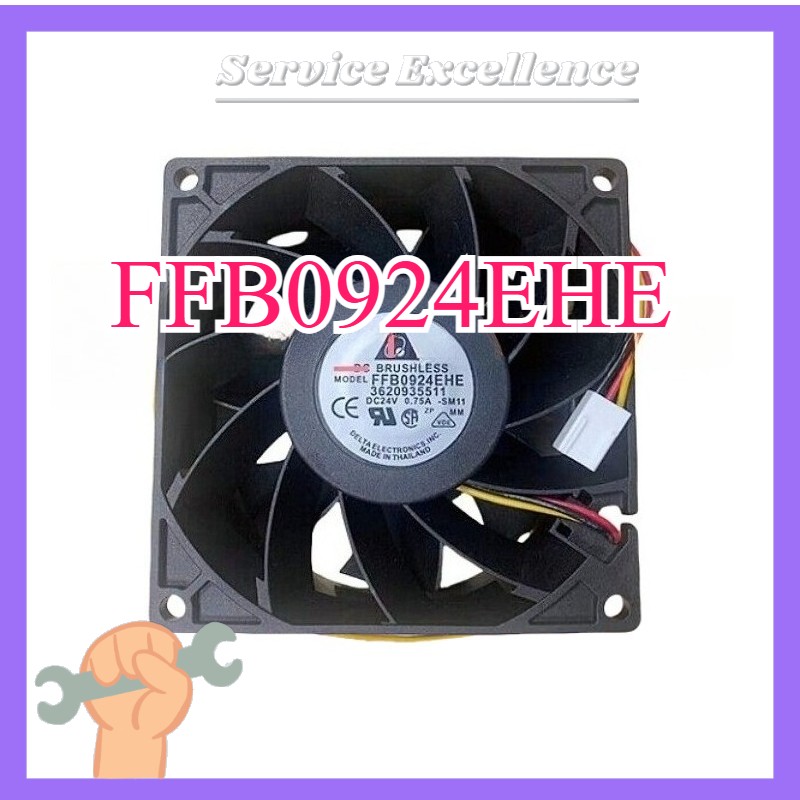 One NEW Delta FFB0924EHE Inverter Cooling Fan DC 24V 0.75A 3-wire Fast Shipping