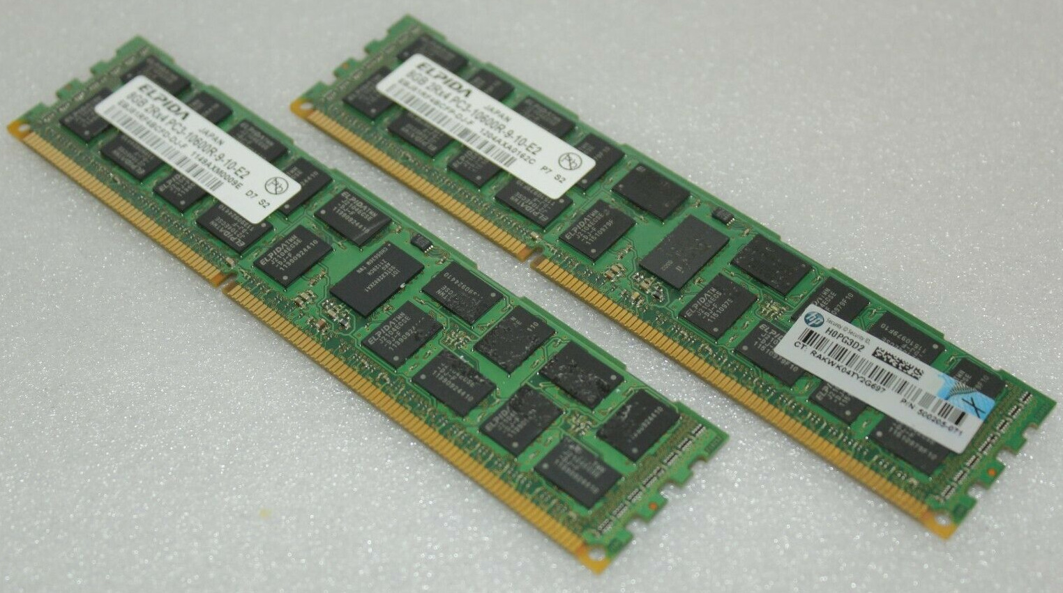 Elpida 16GB (2X8GB) PC3-10600 DDR3 ECC Server Memory Ram EBJ81RF4BCFD-DJ-F