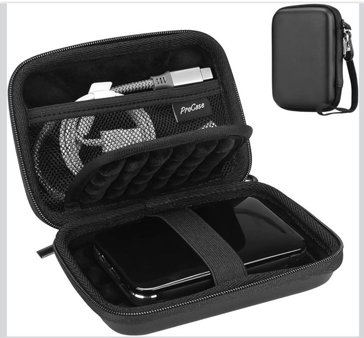 Hard Drive Carrying Case for WD Seagate Samsung Portable External Drives Black