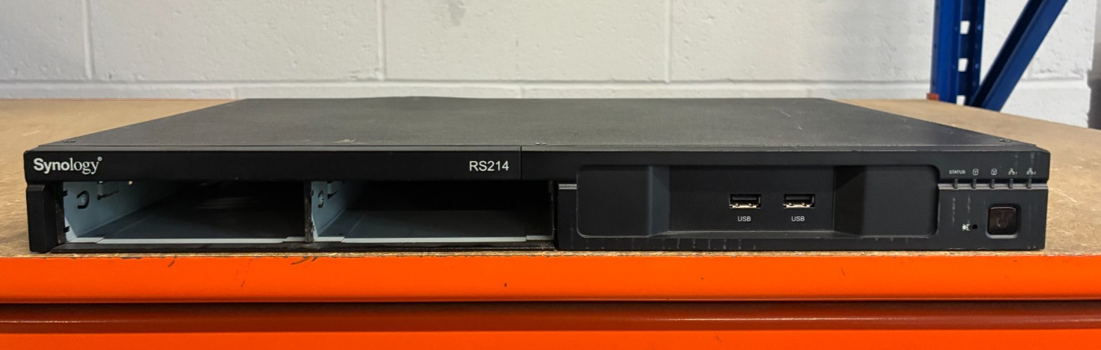 RS214 Synology 2 Bay NAS 512MB Memory Fully Tested No Trays or Rack Ears No HDD