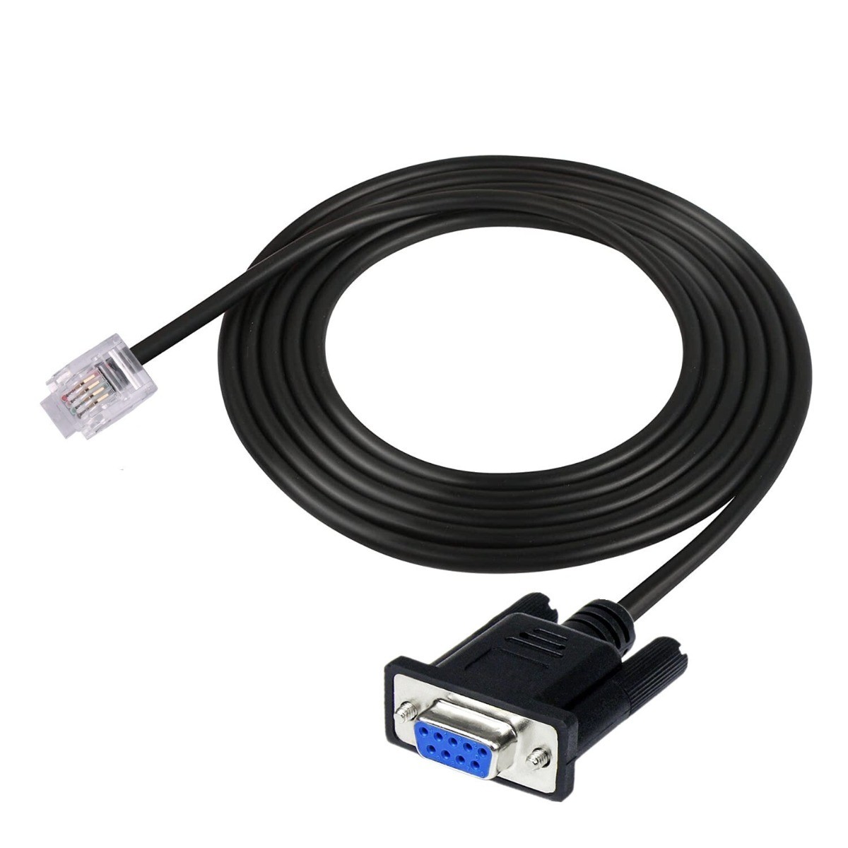 DB 9 RS 232 Female To RJ 11 6P4C Male Plugs Converter Adapter Cable 6 ft