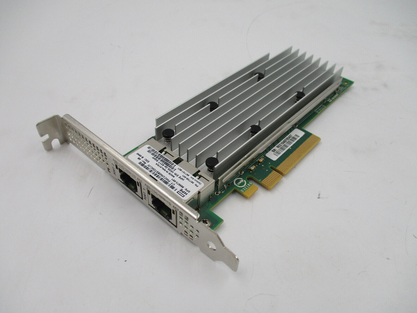 HPE Ethernet 10Gb 2-Port 512T Network Adapter High Profile P/N:869573-001 Tested