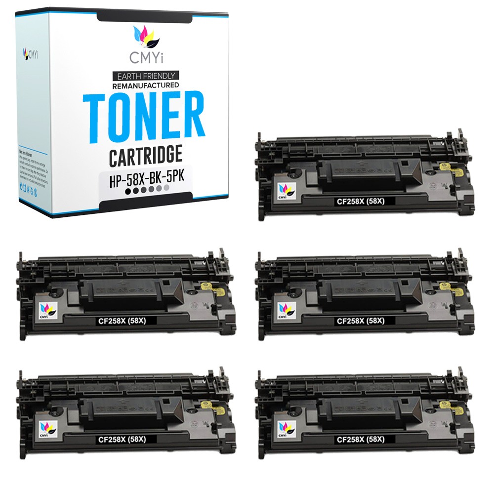 5X CMYi Replacement 58X Toner Cartridges for HP LaserJet Pro MFP M428fdn M428fdw