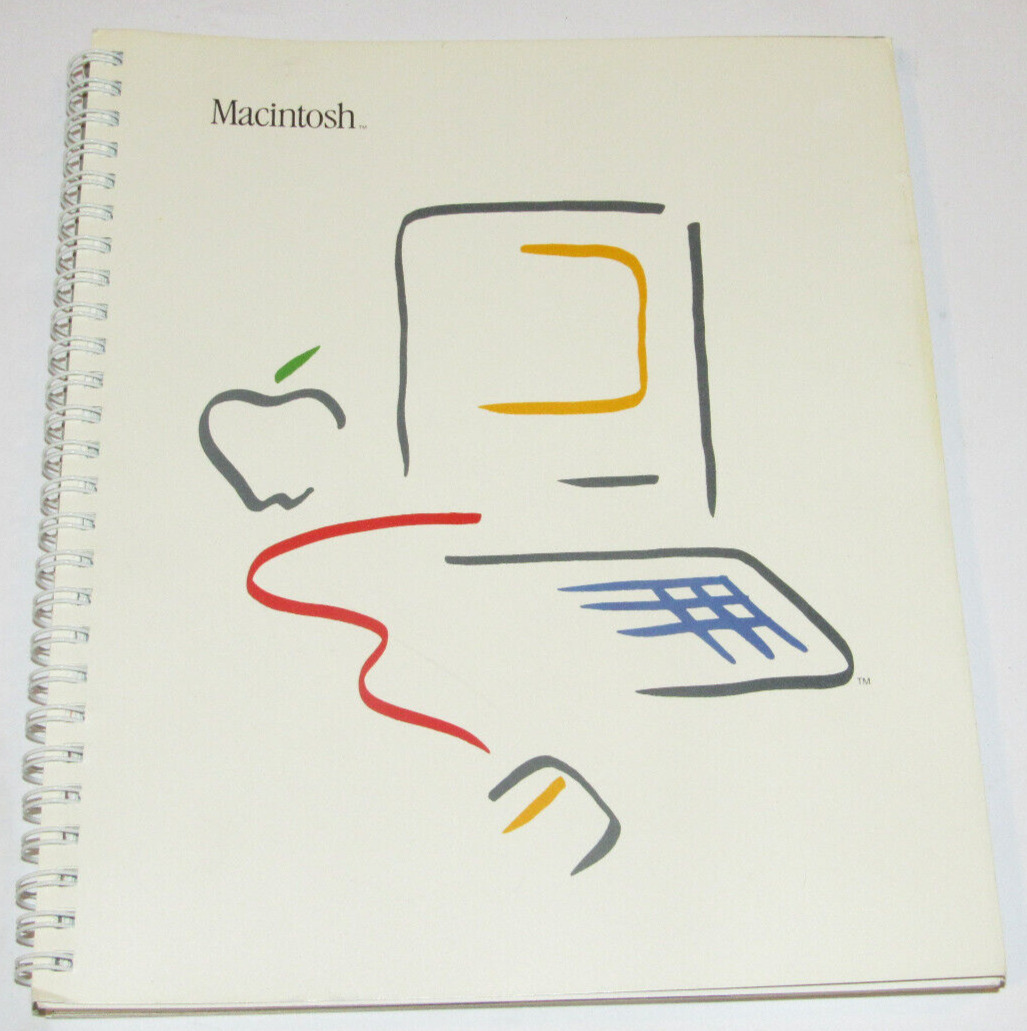 VINTAGE 1984 MACINTOSH COMPUTER MANUAL COLOR PICTURES MOUSE TECHNIQUES/MODEM