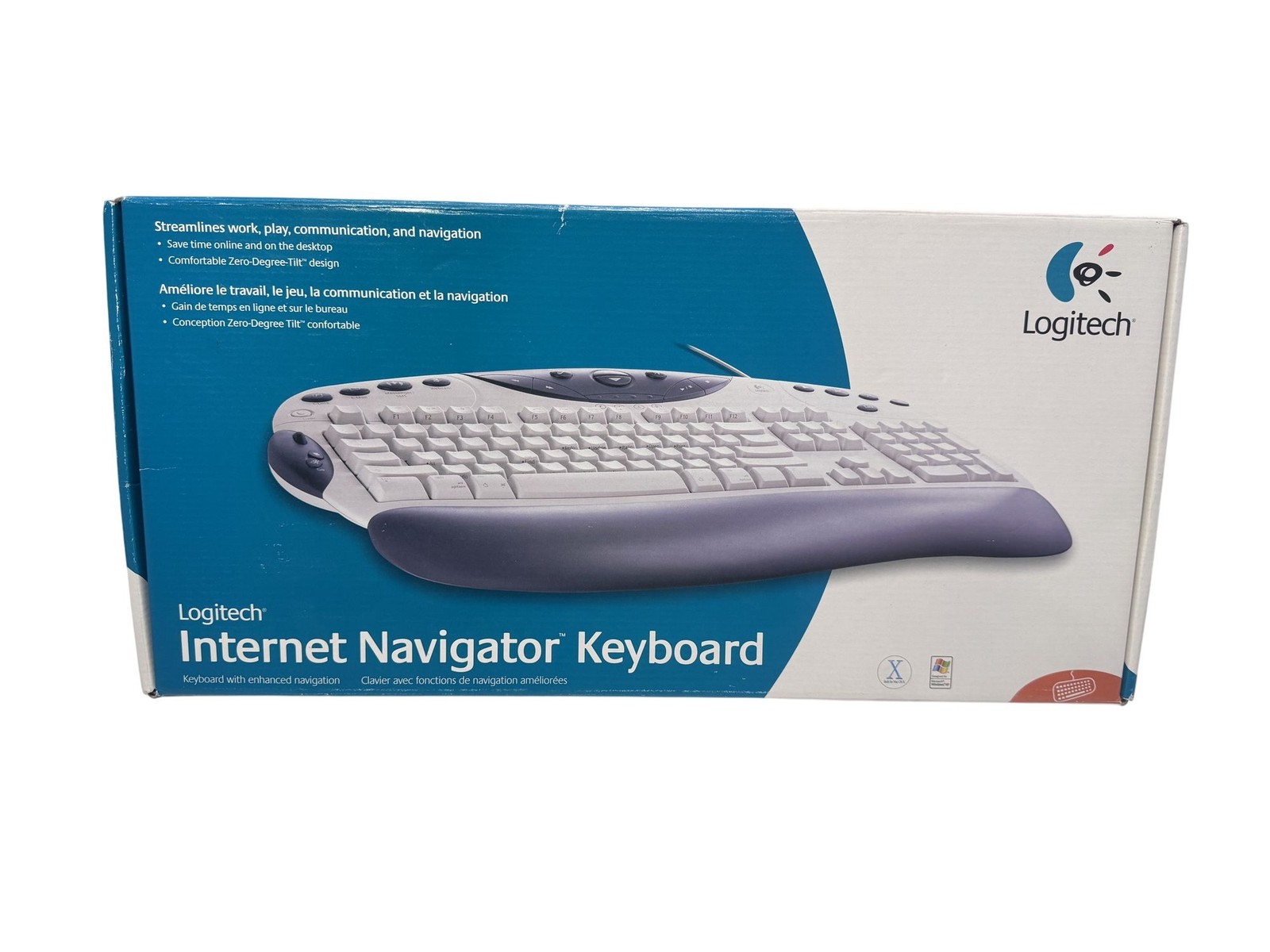 Logitech Internet Navigator Keyboard Model Y-BF37 Original Box With Wrist Rest