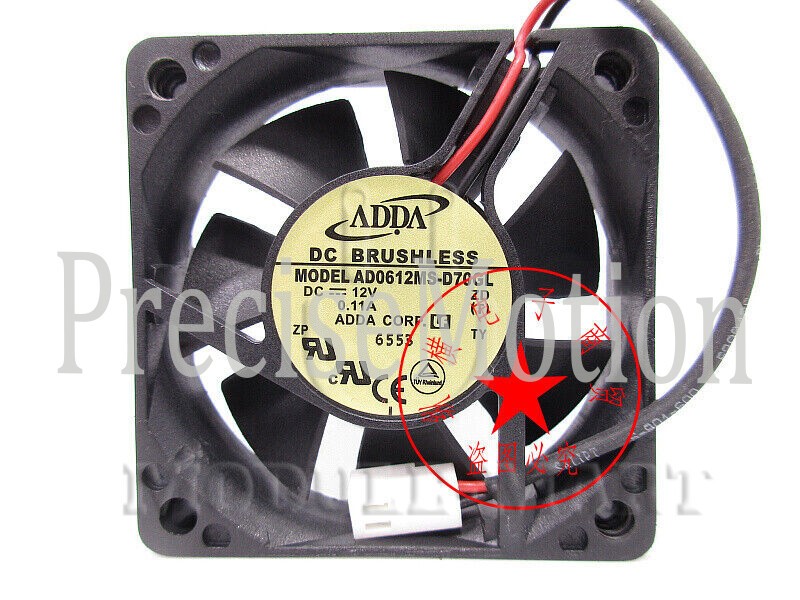 New ADDA AD0612MS-D70GL 6015 12V 0.11A 6cm chassis cooling fan