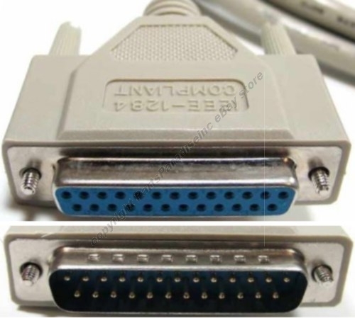 Lot10 3ft IEEE1284 DB25 Male-Female EXTENSION Parallel Bi-Directional Cable/Wire