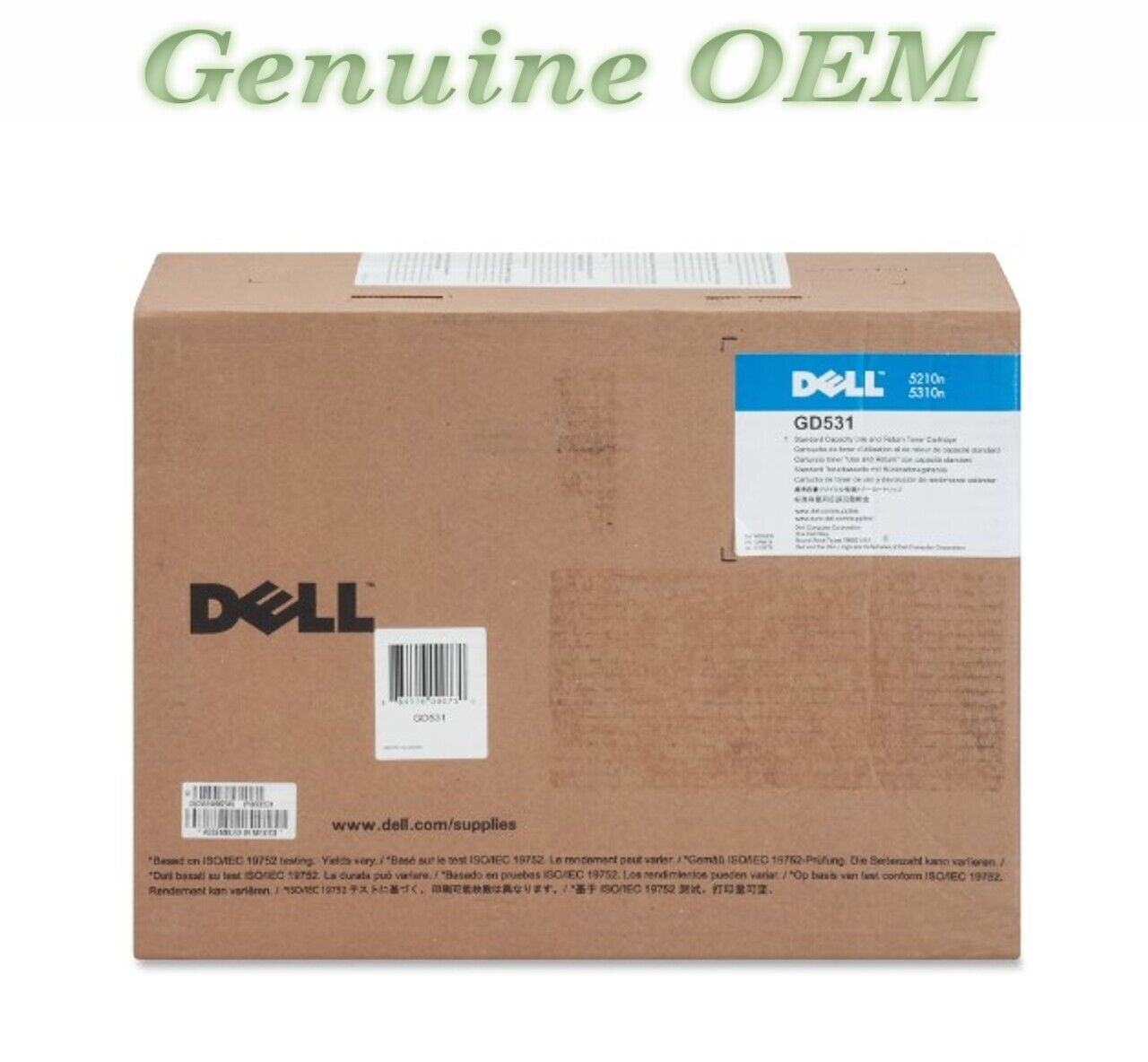 GD531 Original OEM Dell Toner Cartridge, Black Genuine Sealed
