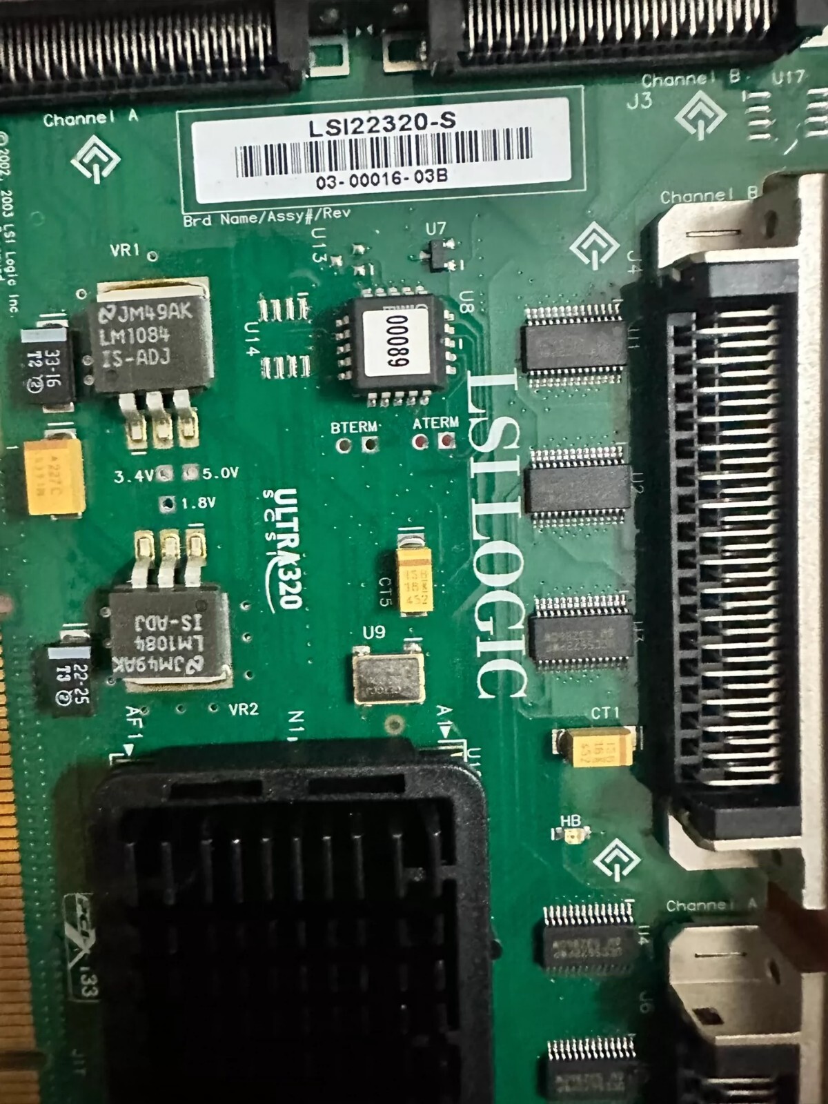 LSI 22320-S 375-3191 PCI-X SCSI RAID Card SG-XPCI2SCSI-LM320 For Sun Server
