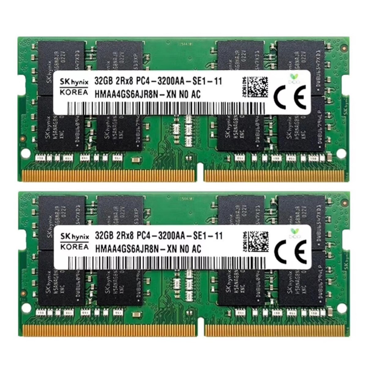 Hynix 64GB 2X32GB DDR4 3200MHz PC4-25600 Laptop SODIMM Memory Ram HMAA4GS6AJR8N