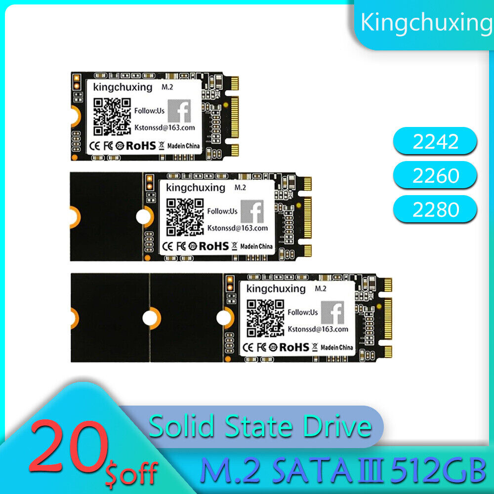Kingchuxing M.2 NGFF SSD 512GB Solid State Drive Laptop Desktop Hard Disk Drive