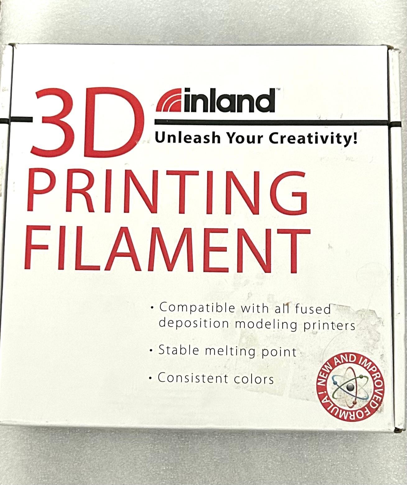 Inland 3D Printing Filament 2.85 MM PLA Silver NOS
