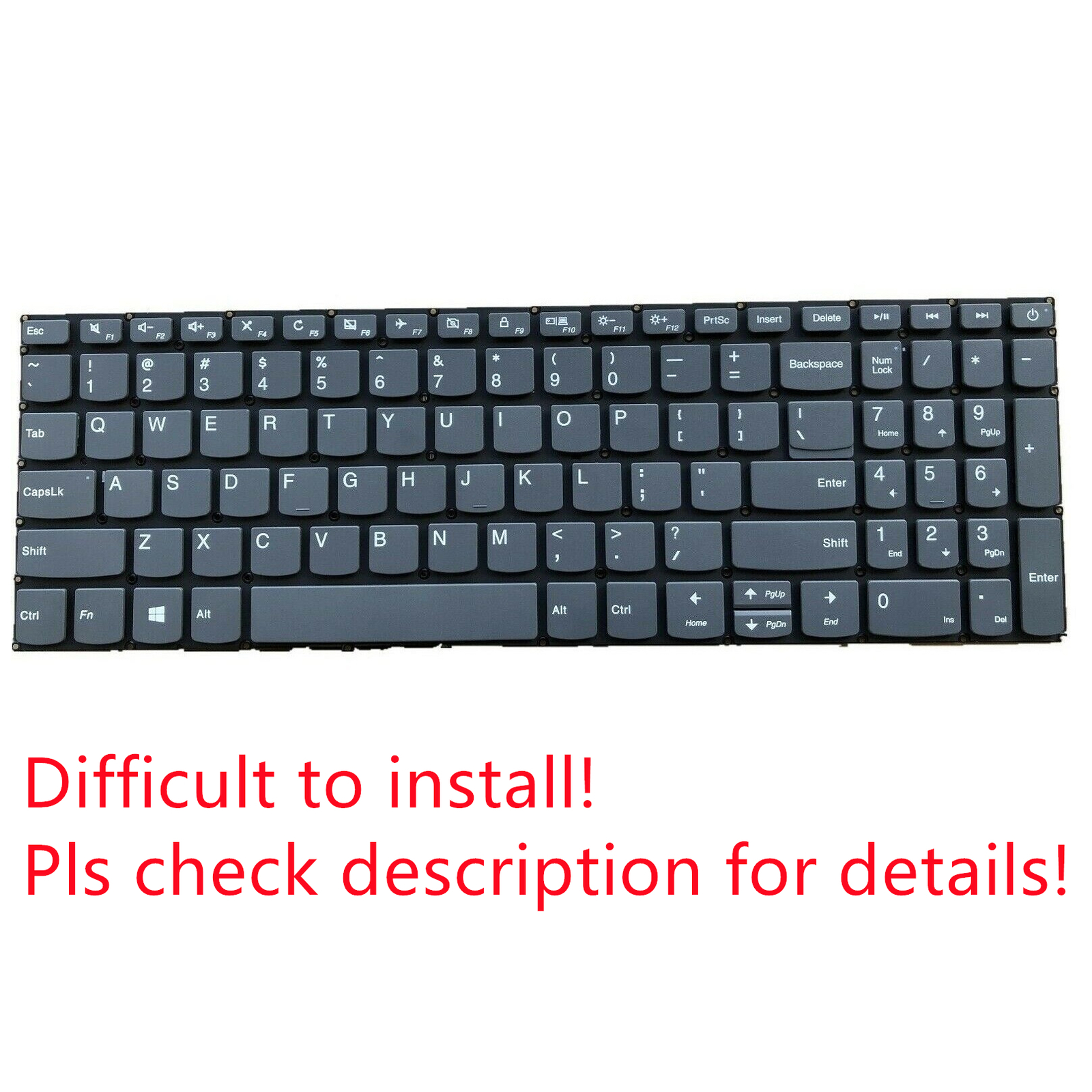 Original US Non-Backlit Keyboard for Lenovo V15-IWL