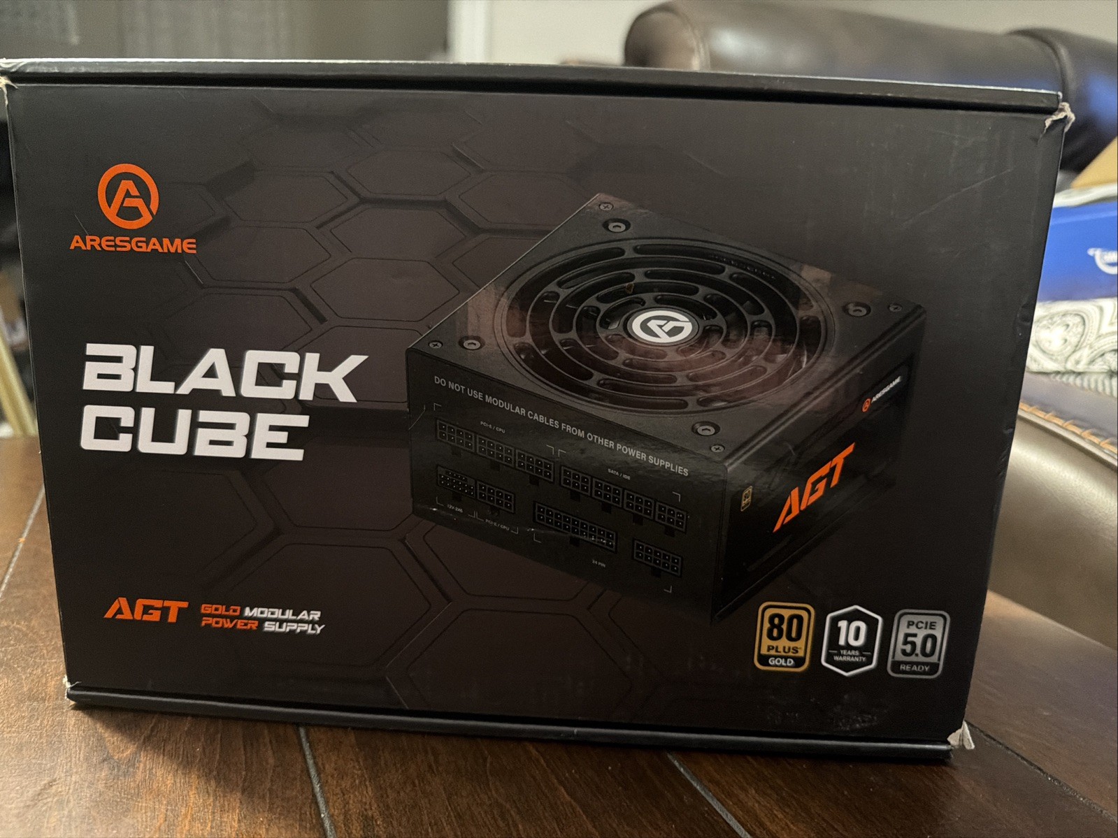 ARESGAME 1300W ATX Black Cube 3.0 PCIE 5.0 Power Supply, 80 Plus Gold Certified