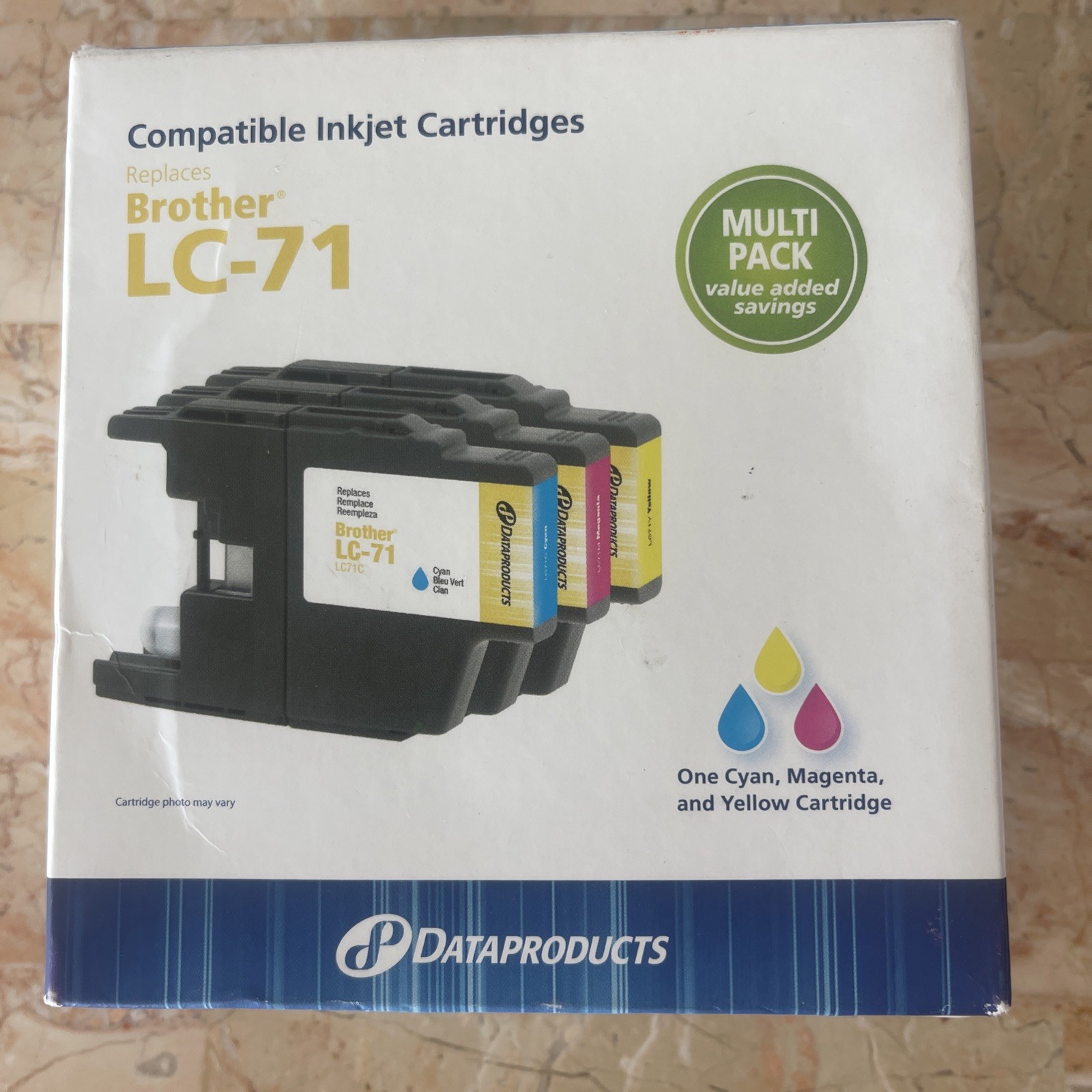 OEM Brother LC71 3 PACK Color Ink Printer Cartridges Multi Pack, New Sealed