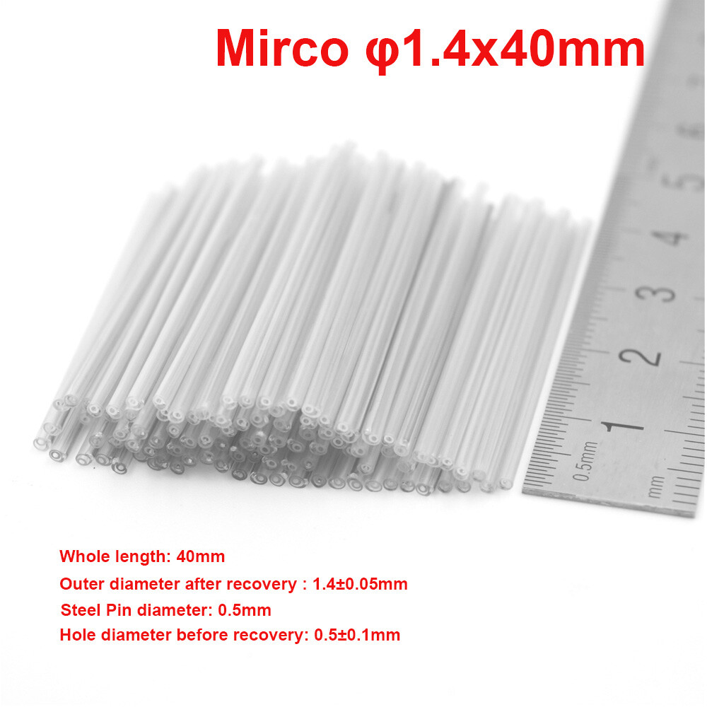 Mirco Dia 1.4m Fiber optic Fusion Splice Protection Sleeve Tube 40mm 1000PCS