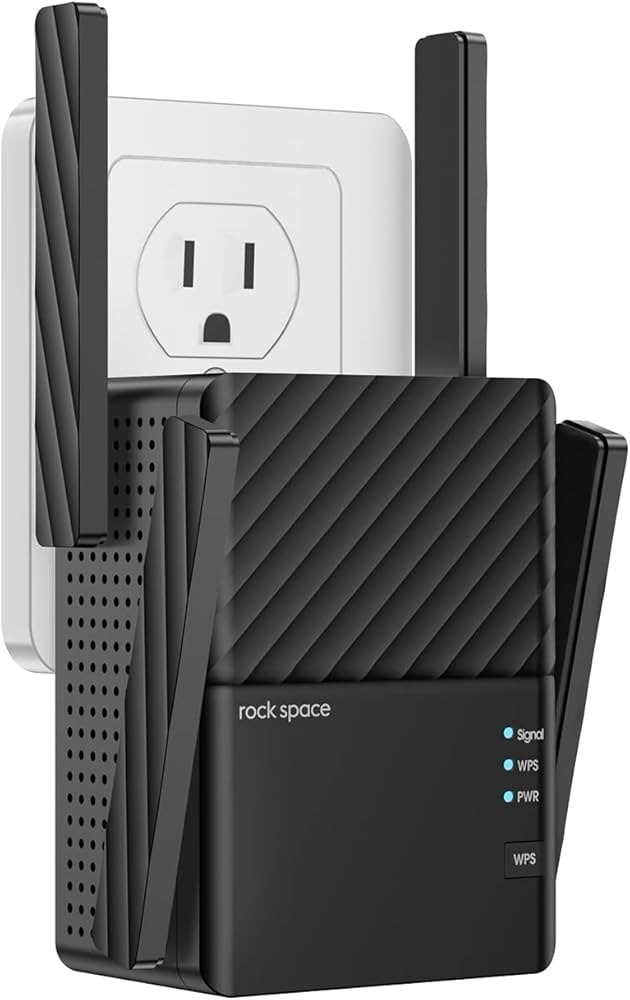 Rock Space AC2100 Dual-band Wi-Fi Range Extender Model RSD0623 - Black