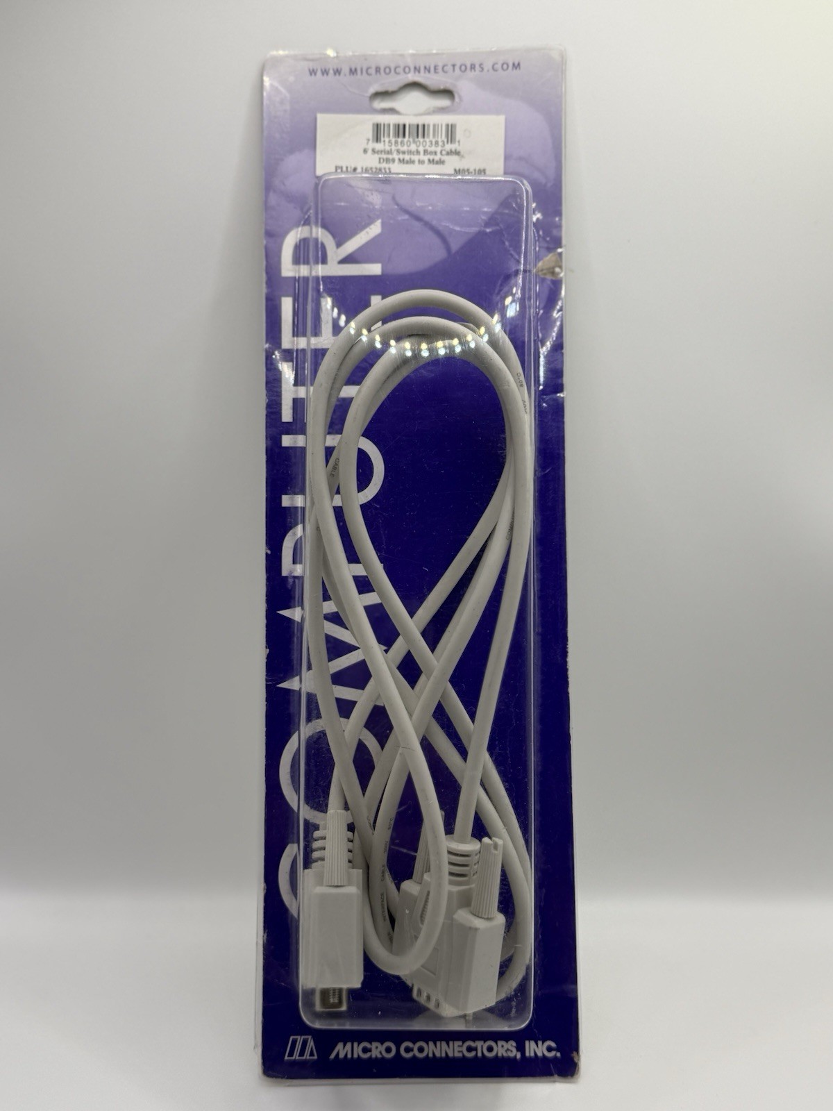 Micro Connectors 6ft DB9 Serial Switch Box Cable Male to Male Sealed