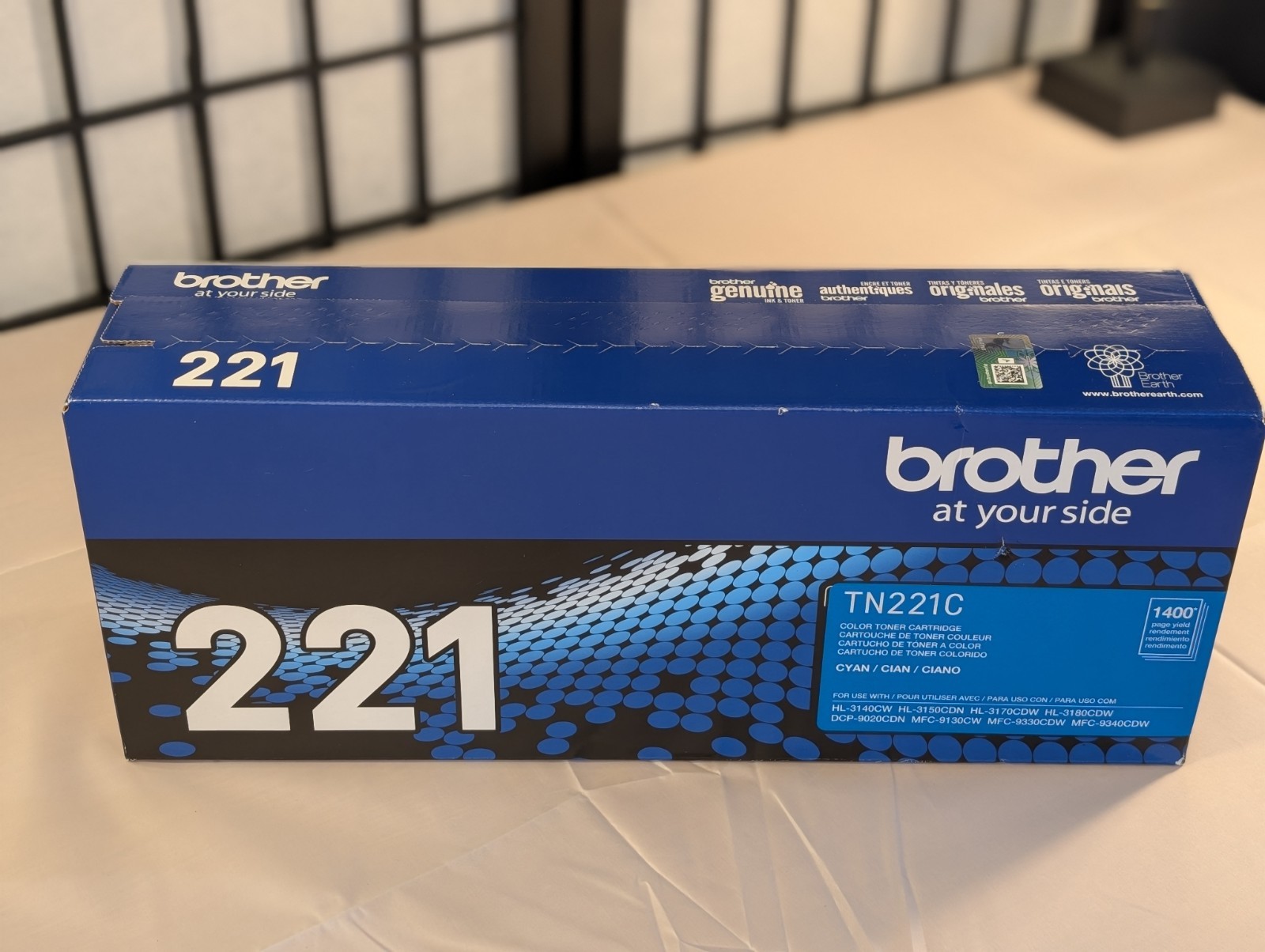 Brother TN-221C Cyan Toner Sealed In Box HL-3140CW, DCP-9020CDN