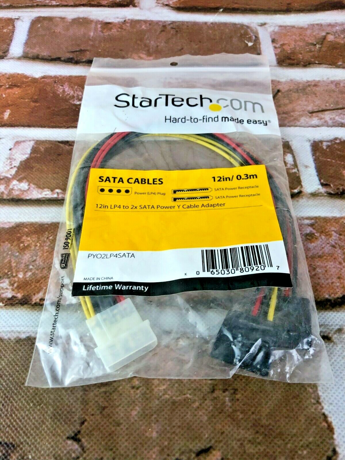 New Star Tech.com Sata Power Y cables adpater 12 in /0.3m  PYO2LP4sata 
