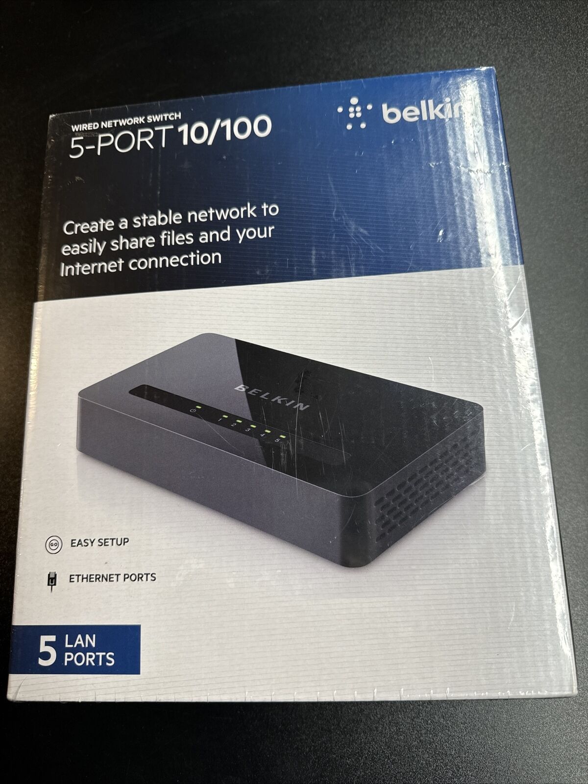 BELKIN Wired Network Switch 5-Port 10/100, NEW/Sealed