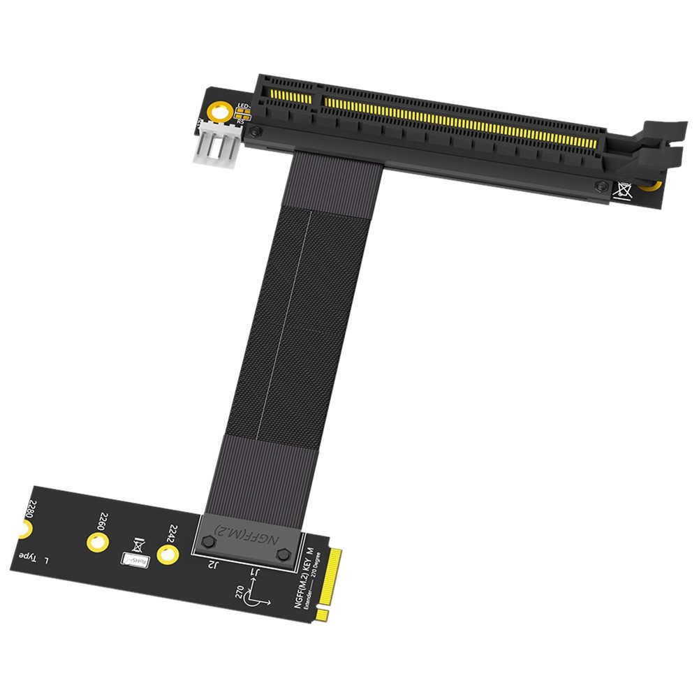 Riser Cable M.2 NVME to PCIE X16 Adapter  Extension Cable 90 Degree PCI5657