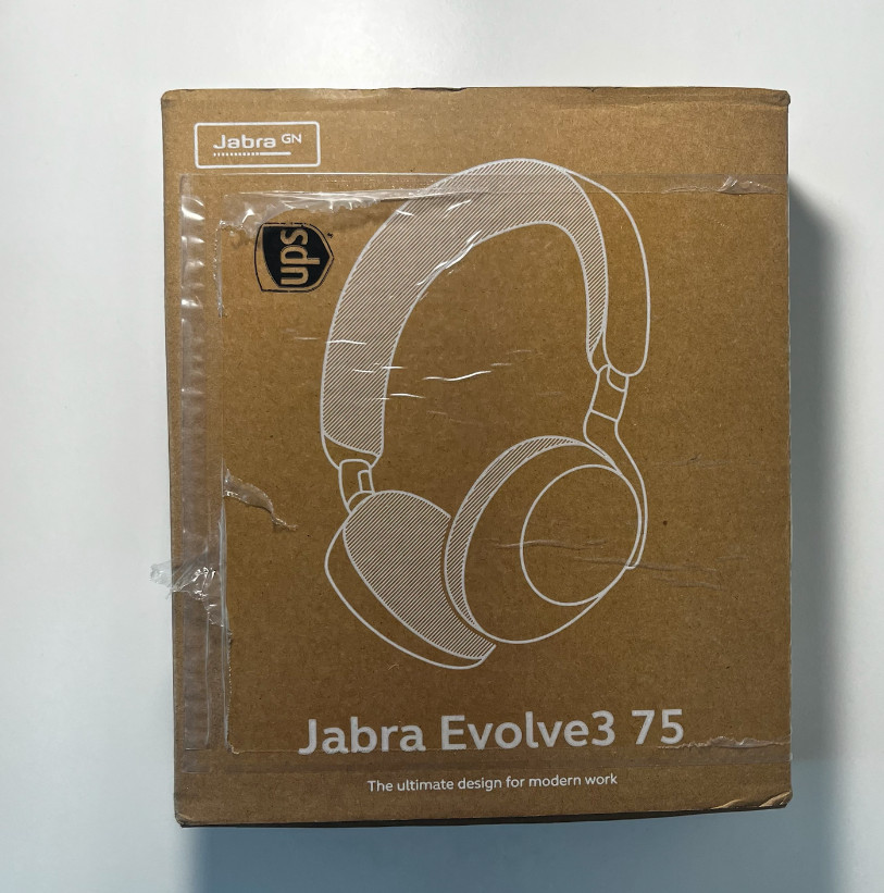 Jabra Evolve3 75 MS Wireless Headset, Black, Bluetooth, Active Noise Cancelling,