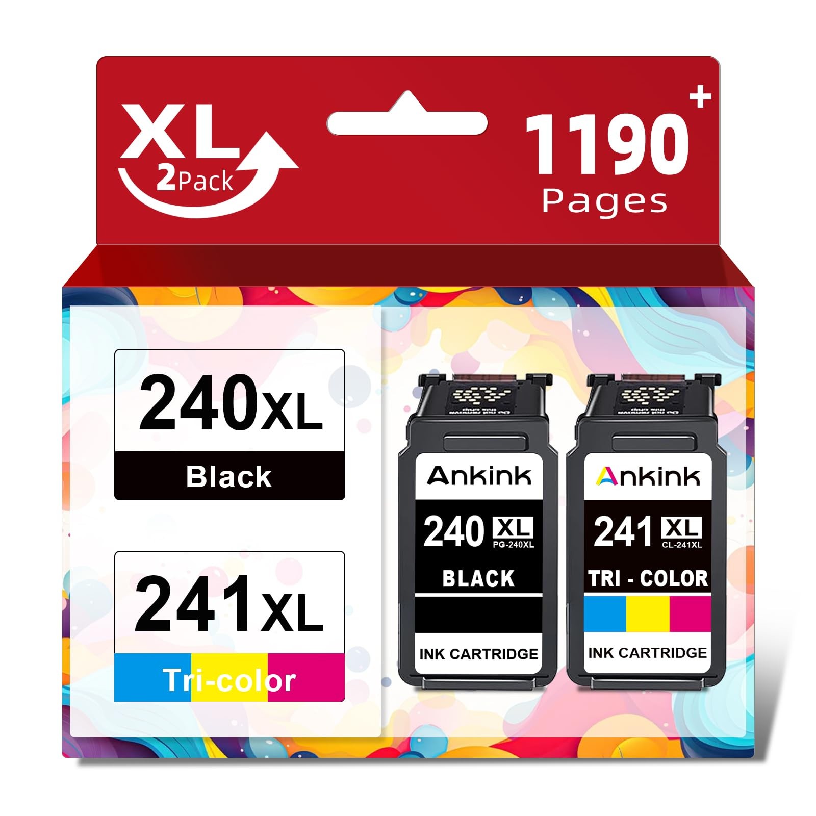 240 241 XL Ink Cartridge Combo Pack for Canon Printers Compatible MG TS Series