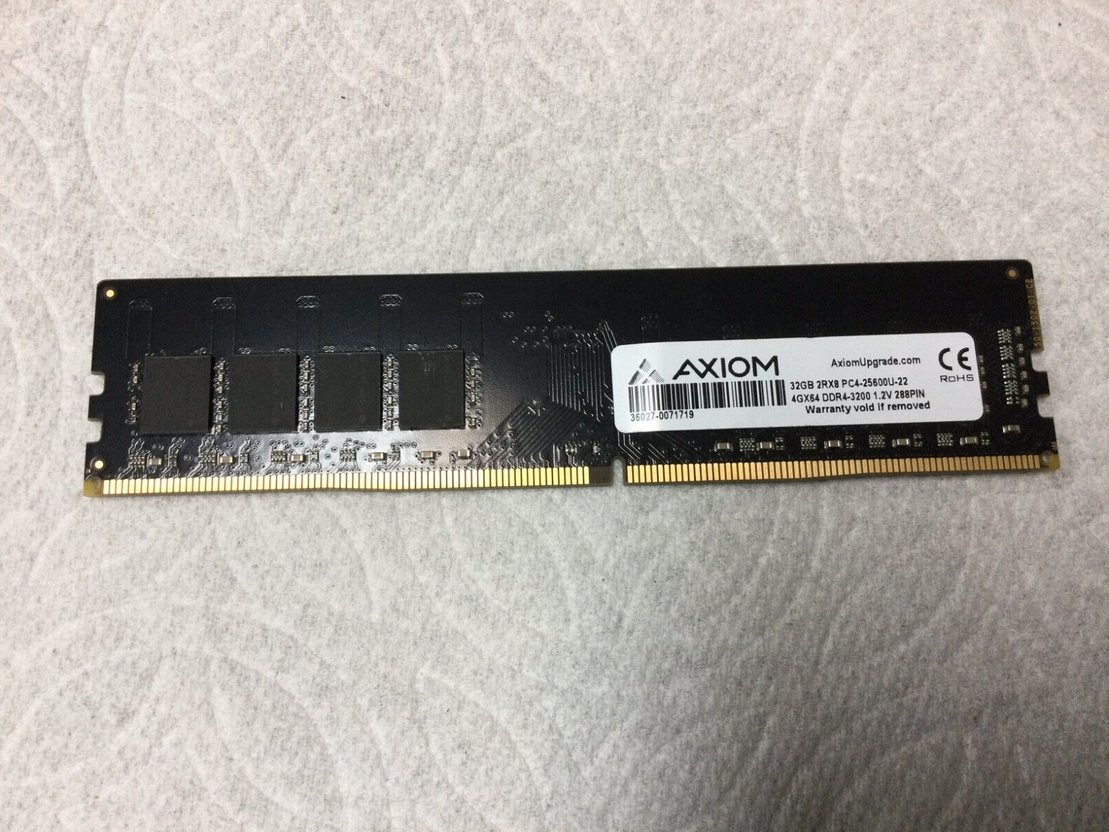 32GB 2Rx8 PC4-25600 (DDR4-3200Mhz) UDIMM OEM AXIOM